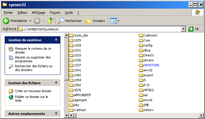 windows explorer liste